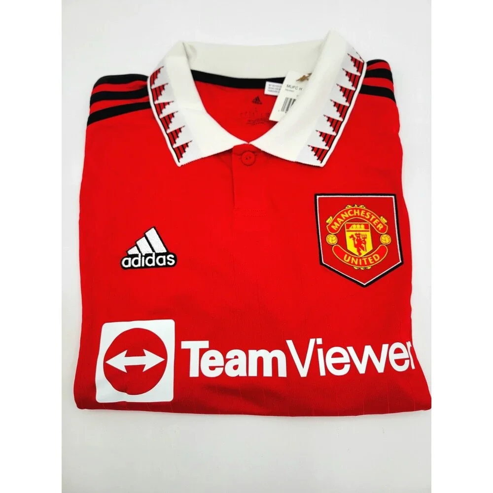 Adidas Manchester United 2022/23 Home Jersey Soccer Red H13881 Men's L NWT